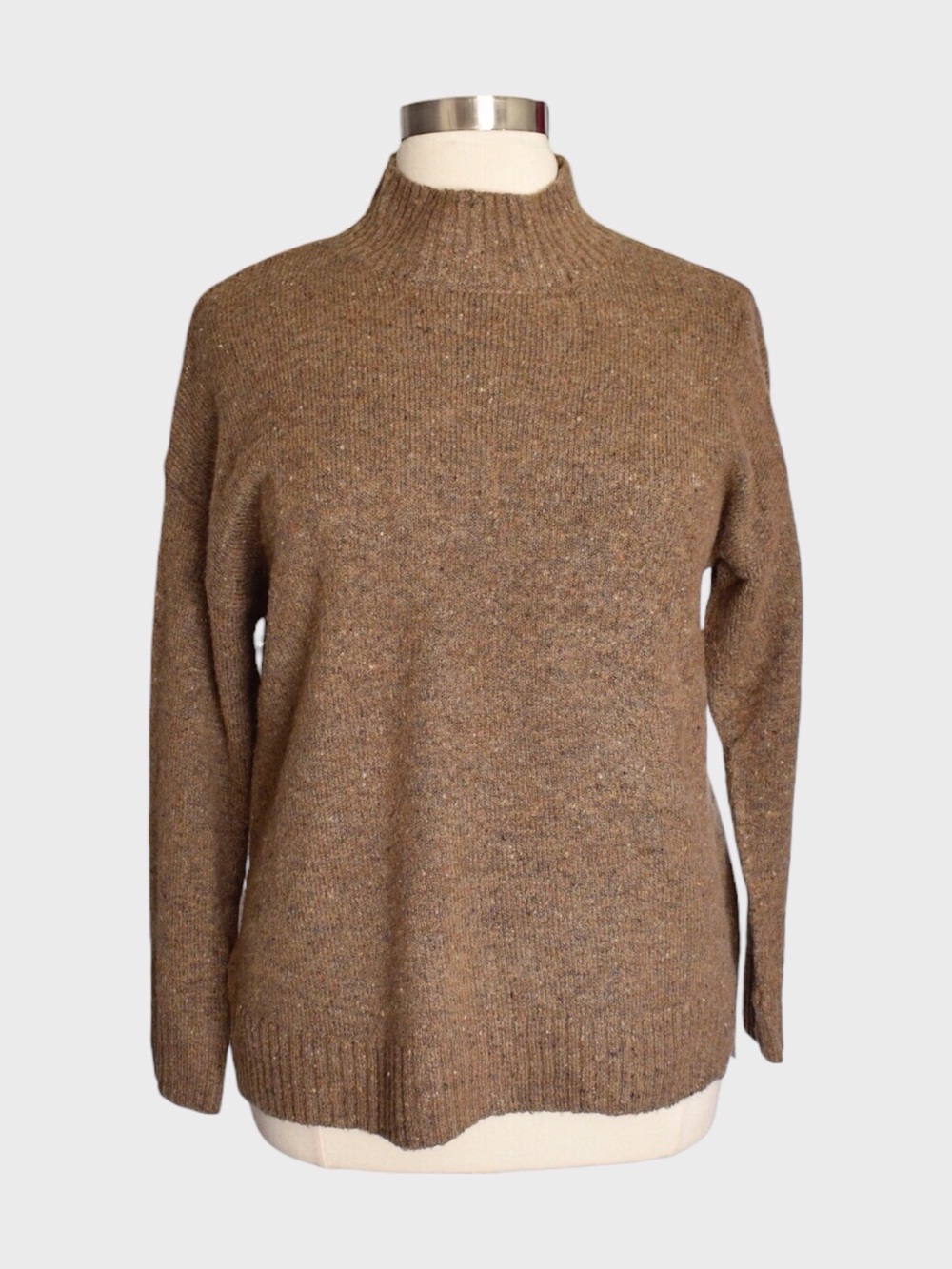 Well Worn Mock Neck Speckled Knit Sweater